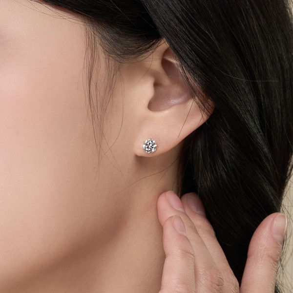 5부 랩 다이아몬드 귀걸이 6프롱 요약정보 및 구매